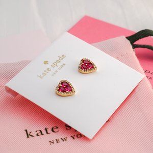 Kate Spade Spell It Out Heart Pavé Stud Earrings (Brand New with Dust Bag)